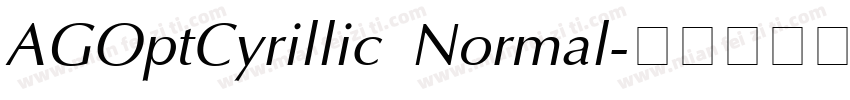 AGOptCyrillic Normal字体转换